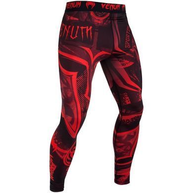 Компресійні штани Venum Gladiator 3.0 Spats Black Red, Чорний-Червоний, XXL