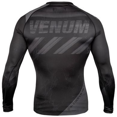 Компресійна футболка Venum AMRAP Compression T-shirt Long Sleeves Black Grey, Чорний-Сірий, XS