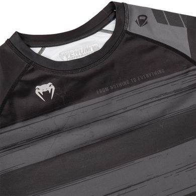 Компресійна футболка Venum AMRAP Compression T-shirt Long Sleeves Black Grey, Чорний-Сірий, XS