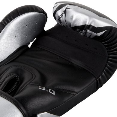 Боксерские перчатки Venum Challenger 3.0 Черные с серебром, 16oz, 16oz