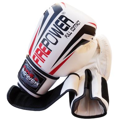 Боксерські рукавички Firepower FPBGA12 Білі, 10oz, 10oz
