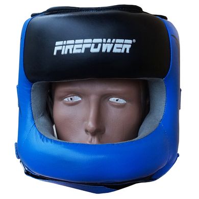 Шолом боксерський для тренувань з бампером Firepower FPHG6 Синій, Універсальний, Універсальний