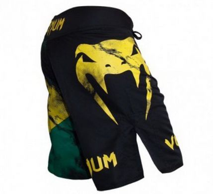 Шорти Venum Brazilian Flag Fightshorts - Black, Чорний-Зелений, XS