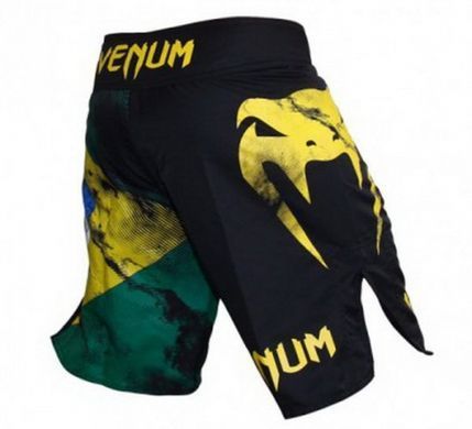 Шорти Venum Brazilian Flag Fightshorts - Black, Чорний-Зелений, XS