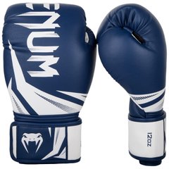 Боксерские перчатки Venum Challenger 3.0 Темно-синие с белым, 10oz, 10oz