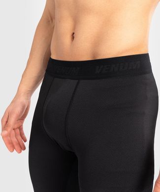Компресійні штани Venum Contender Spats Black White, Чорний, S