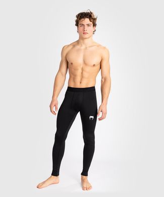Компресійні штани Venum Contender Spats Black White, Чорний, S
