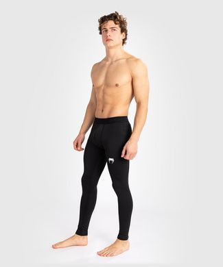 Компресійні штани Venum Contender Spats Black White, Чорний, S