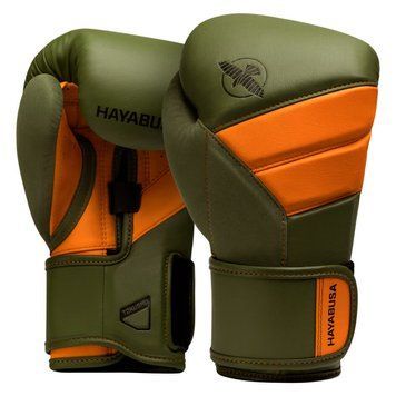 Боксерские перчатки Hayabusa T3 Boxing Gloves Green Orange, 16 oz