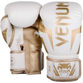 Боксерські рукавиці Venum Elite Boxing Gloves White Gold, 8 oz