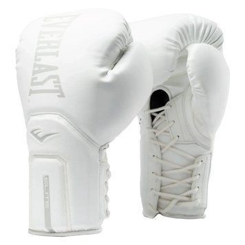 Боксерские перчатки Everlast Pro Elite 2 Boxing Gloves Laced White, 12 oz