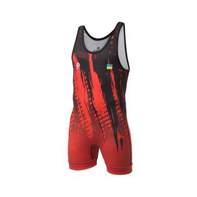 Детское трико для единоборств Peresvit Temper Kids Wrestling Singlet Red Black, Черный-Красный, YS