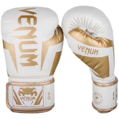 Боксерські рукавиці Venum Elite Boxing Gloves White Gold, 8 oz