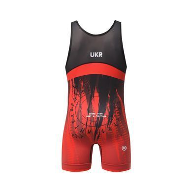Детское трико для единоборств Peresvit Temper Kids Wrestling Singlet Red Black, Черный-Красный, YS