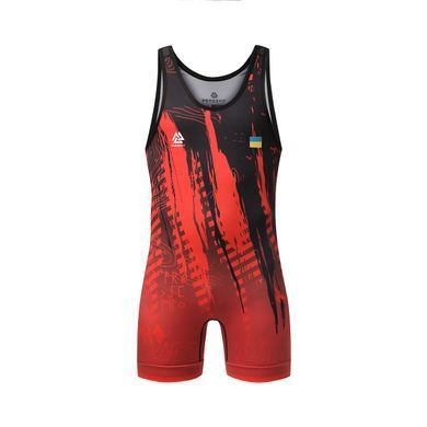 Детское трико для единоборств Peresvit Temper Kids Wrestling Singlet Red Black, Черный-Красный, YS