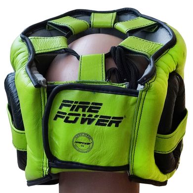 Шлем боксерский для тренировок с бампером Firepower FPHG6 Зеленый, Универсальный, Універсальний