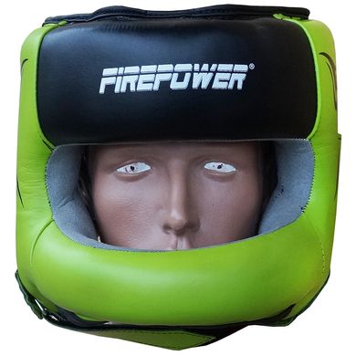 Шлем боксерский для тренировок с бампером Firepower FPHG6 Зеленый, Универсальный, Універсальний
