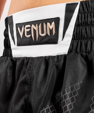 Шорти для боксу Venum Arrow Loma Sіgnature Collection Boxing Shorts Black White, Чорний, XXS