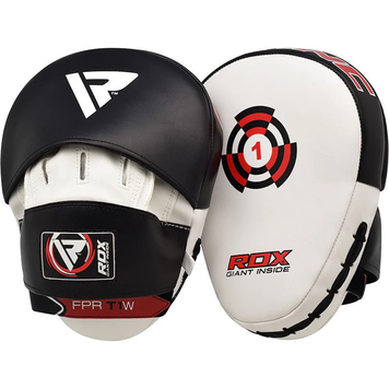 Лапи RDX T1 Curved Boxing Pads White\Black, Універсальний