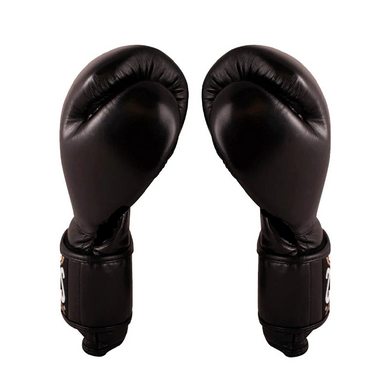 Боксерские перчатки Cleto Reyes Leather Contact Closure Gloves Black, 18 oz