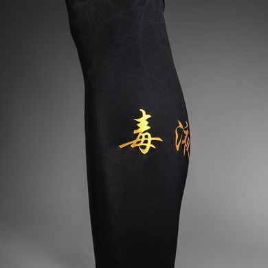 Леггинсы Venum Serpenti Spats Black Silver Gold, Черный, 3XL