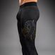 Леггинсы Venum Serpenti Spats Black Silver Gold, Черный, 3XL