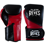 Боксерские перчатки Cleto Reyes High Precision Leather Training Gloves Black Red, 16 oz