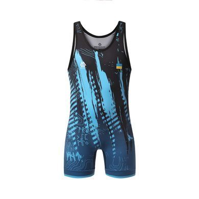 Дитяче трико для єдиноборств Peresvit Temper Kids Wrestling Singlet Blue Black, Синій-Чорний, YXL