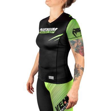 Женский рашгард Venum Training Camp 2.0 Rashguard Short Black Neo Yellow, L