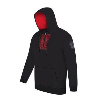 Худі Peresvit Vitchizna Fleece Hoodie, Чорний-Червоний, S
