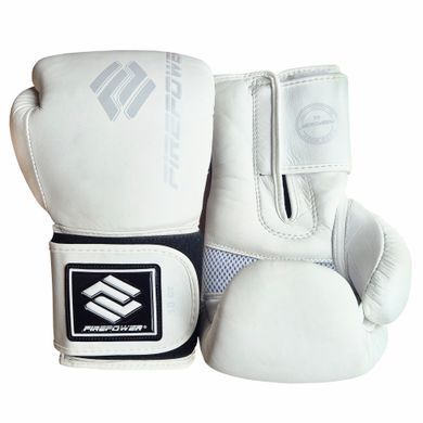 Боксерские перчатки Firepower FPBG2N Белые Матовые 10oz