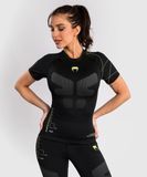 Жіночий рашгард Venum Training Camp 4.0 Short Sleeve Rashguard - Black/Neon Green, Чорний, XS
