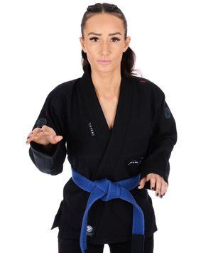 Жіноче кімоно для бразильського джиу-джитсу Tatami Elements Superlite Чорне F1