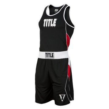 Форма для боксу TITLE Aerovent Elite Amateur Boxing Set 8 Чорна з червоним YM