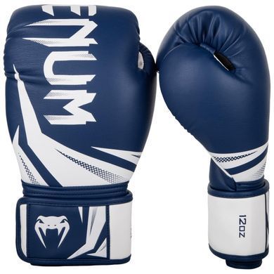 Боксерські рукавички Venum Challenger 3.0 Темно-сині з білим 16oz