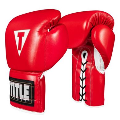 Боксерские перчатки TITLE Boxeo Mexican Leather Lace Training Красные, 16oz, 16oz