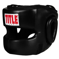 Шлем боксерский для тренировок с бампером TITLE Classic Face Protector 2.0 (Youth) Черный, Детский, Дитячий
