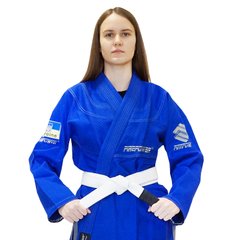 Женское кимоно для бразильского джиу-джитсу Firepower Ukraine Синее, F1, F1