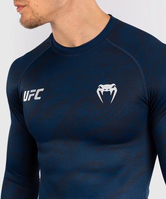 Рашгард UFC Venum FIGHT WEEK 4.0 Men's Long Sleeve Rashguards Blue, Темно-синий, S