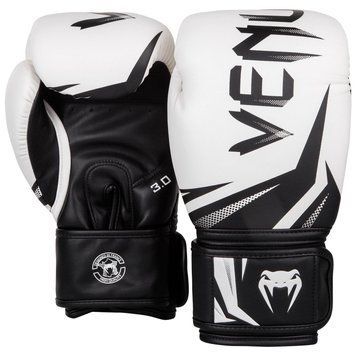Боксерські рукавички Venum Challenger 3.0 Білі з чорним 10oz
