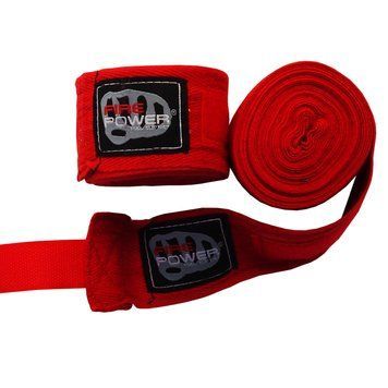 Бинты боксерские хлопковые FirePower FPHW4 Красные 4,5м