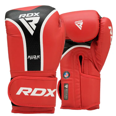 Боксерские перчатки RDX Boxing Gloves Aura Plus T-17 Red\Black, 14 oz