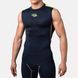 Компресійна футболка без рукавів Peresvit Air Motion Compression Tank Top Navy Flu Yellow, Чорний-Лаймовий, S
