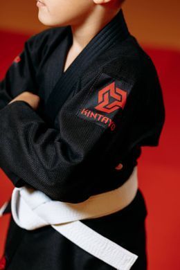 Кімоно для джиу - джитсу чорне, TM "Kintayo", 120 зріст, щільність 350 гр/м.кв.