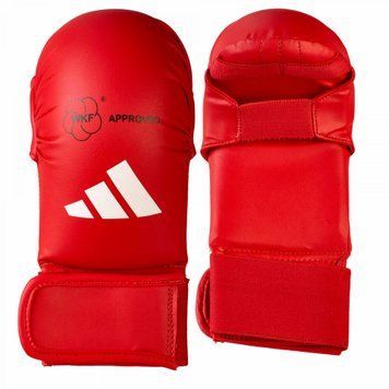 Рукавички для карате Adidas з ліцензією WKF | червоний | 661.22