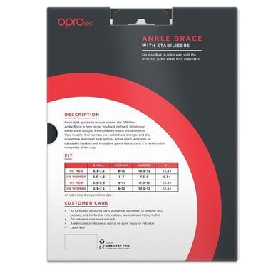 Опора для голеностопа со стабилизаторами OPROtec Ankle Brace with Stabilisers, S