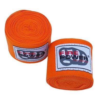Бинты боксерские эластичные FirePower FPHW3 Оранжевые, 3м, 3м