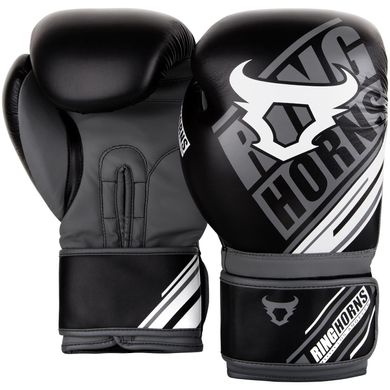 Боксерские перчатки Ringhorns Nitro Черные с серым, 12oz, 12oz