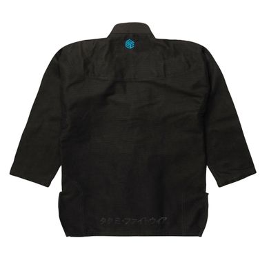 Кимоно для бразильского джиу-джитсу Tatami Estilo Black Label Черное с бирюзовым, A0, A0