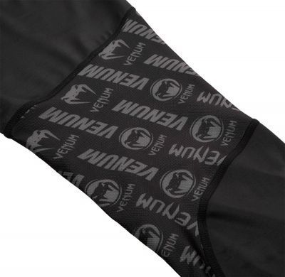 Компрессионные штаны Venum Logos Tights Black Neo Yellow, Черный-Лаймовый, XL